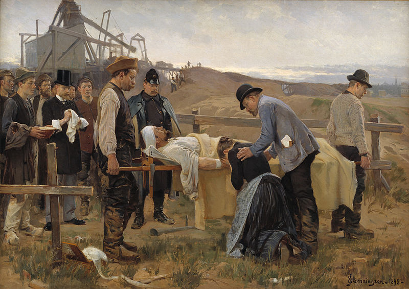 A wounded worker),